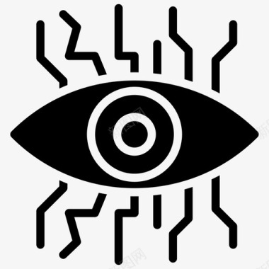 机械眼网络眼网络监控图标图标