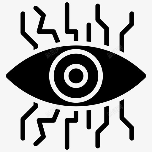 机械眼网络眼网络监控图标svg_新图网 https://ixintu.com 控制论 机器人工程字形图标 机械眼 网络安全 网络监控 网络眼