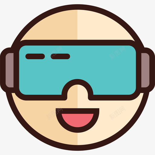 Vr眼镜虚拟现实36线性彩色图标svg_新图网 https://ixintu.com Vr眼镜 线性彩色 虚拟现实36