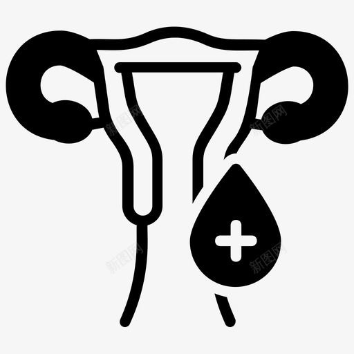 月经内出血经期图标svg_新图网 https://ixintu.com 内出血 妇科字形图标 子宫 月经 经前综合症 经期