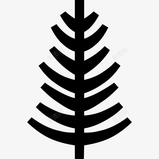 树枝冬季自然6填充图标svg_新图网 https://ixintu.com 冬季自然6 填充 树枝
