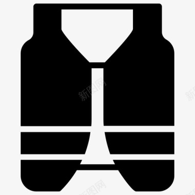 防护服建筑背心施工人员制服图标图标