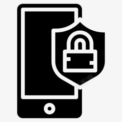手机安全系统手机挂锁安全图标高清图片