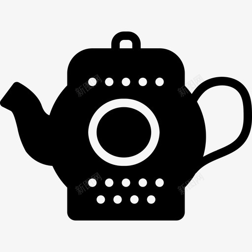 茶壶厨房用品2个装满图标svg_新图网 https://ixintu.com 厨房用品2个 茶壶 装满