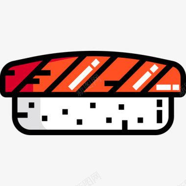 寿司亚洲食品7原色图标图标