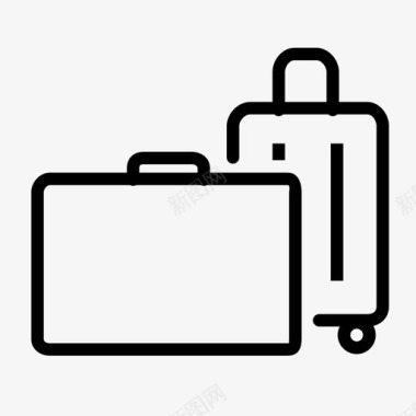假期飞行旅行箱图标图标
