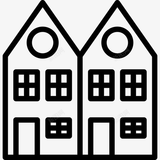 住宅17号楼直线图标svg_新图网 https://ixintu.com 17号楼 住宅 直线