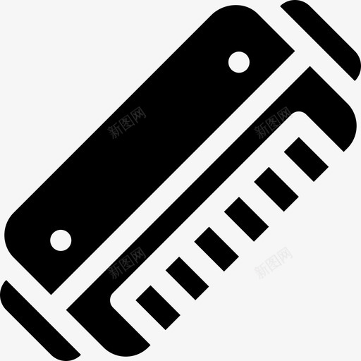 口琴乐器8填充图标svg_新图网 https://ixintu.com 乐器8 口琴 填充