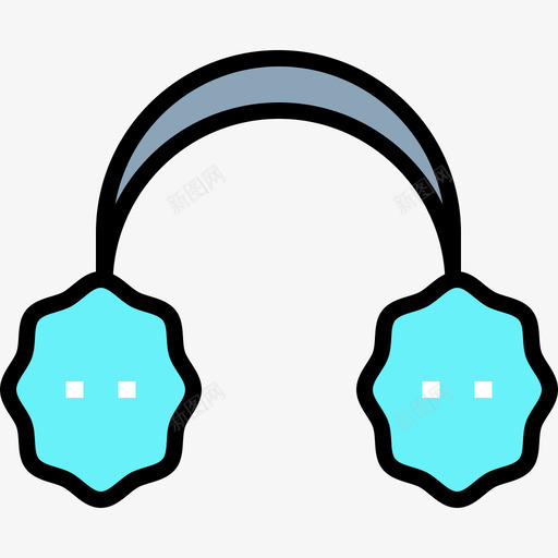耳罩冬装2线性颜色图标svg_新图网 https://ixintu.com 冬装2 线性颜色 耳罩