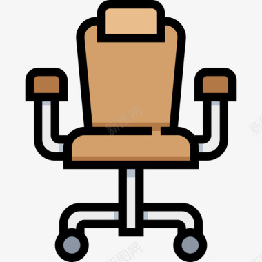 办公椅商务必备3款线性颜色图标图标