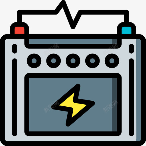 电池电源和能量5线性颜色图标svg_新图网 https://ixintu.com 电池 电源和能量5 线性颜色