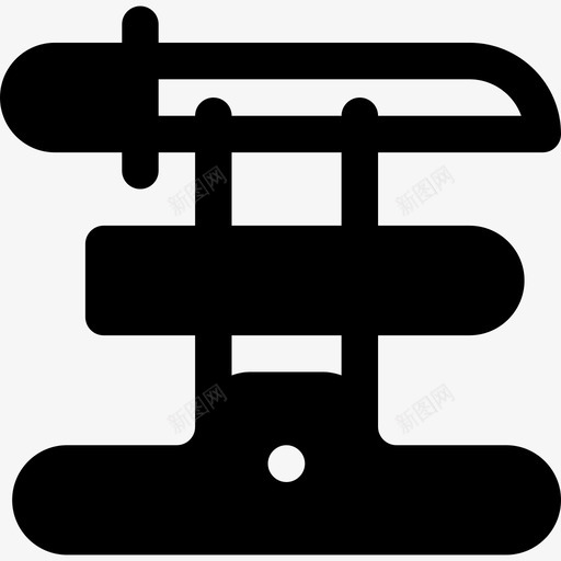 日本武士刀8填充图标svg_新图网 https://ixintu.com 填充 日本武士刀8