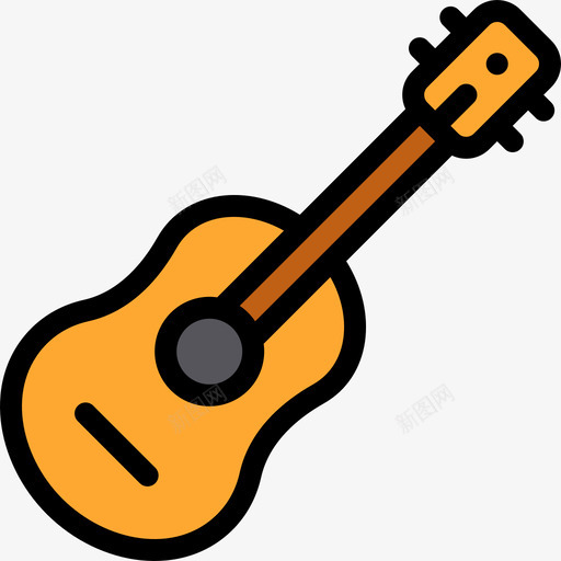 吉他乐器4线颜色图标svg_新图网 https://ixintu.com 乐器4 吉他 线颜色