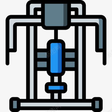 压力机健身器材13线性颜色图标图标