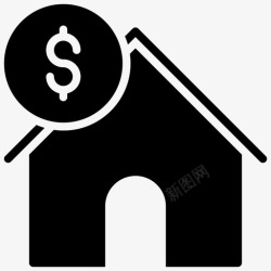 房屋投资房屋融资房屋成本抵押贷款图标高清图片