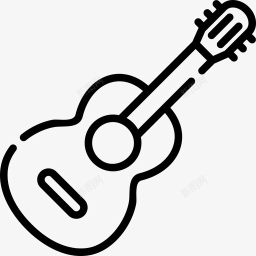 吉他美术9线性图标svg_新图网 https://ixintu.com 吉他 线性 美术9