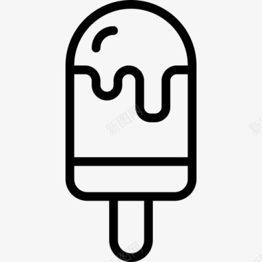 冰激凌甜点和糖果3直系图标图标
