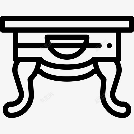 咖啡桌复古装饰15线性图标svg_新图网 https://ixintu.com 咖啡桌 复古装饰15 线性