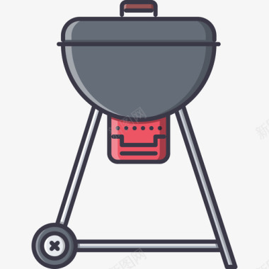 烤架厨房30彩色图标图标