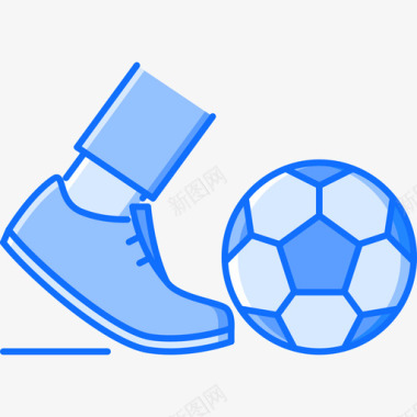 足球运动器材7蓝色图标图标
