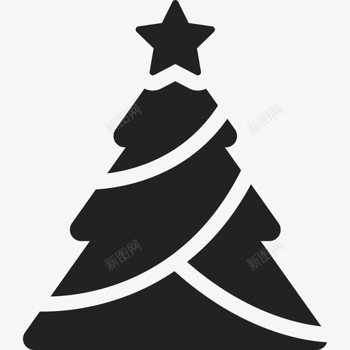 圣诞树冷杉树云杉树图标svg_新图网 https://ixintu.com 云杉树 冷杉树 圣诞树