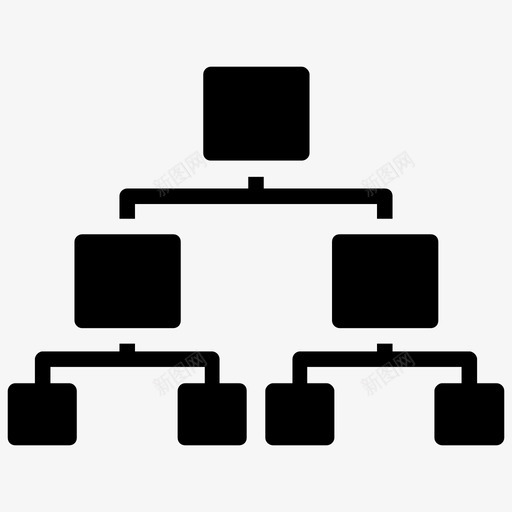 层次结构网络结构网络图标svg_新图网 https://ixintu.com 层次结构 工作流 组织结构图 网球元素字形图标 网络 网络结构