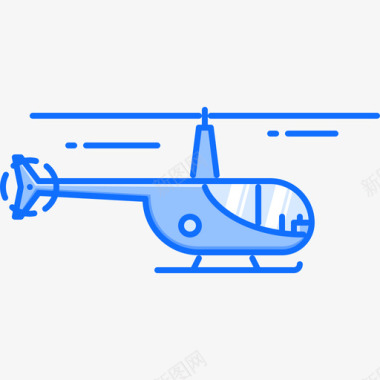 直升机56号运输机蓝色图标图标
