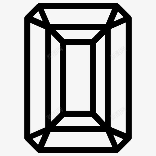 钻石水晶宝石图标svg_新图网 https://ixintu.com 宝石 水晶 石头 钻石 钻石线图标