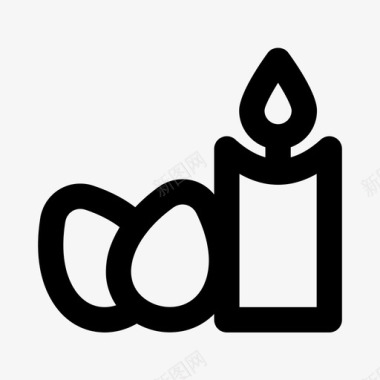 复活节蜡烛装饰图标图标