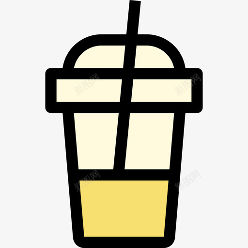 冰咖啡饮料7线性颜色图标svg_新图网 https://ixintu.com 冰咖啡 线性颜色 饮料7