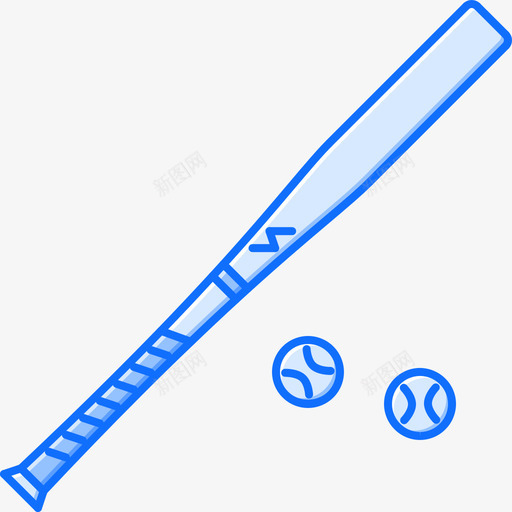 棒球运动器材7蓝色图标svg_新图网 https://ixintu.com 棒球 蓝色 运动器材7