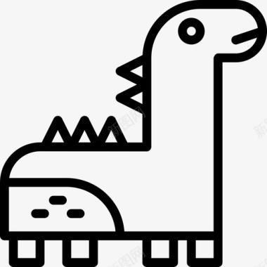 恐龙玩具24直线型图标图标
