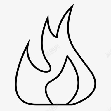 燃烧着火火焰图标图标