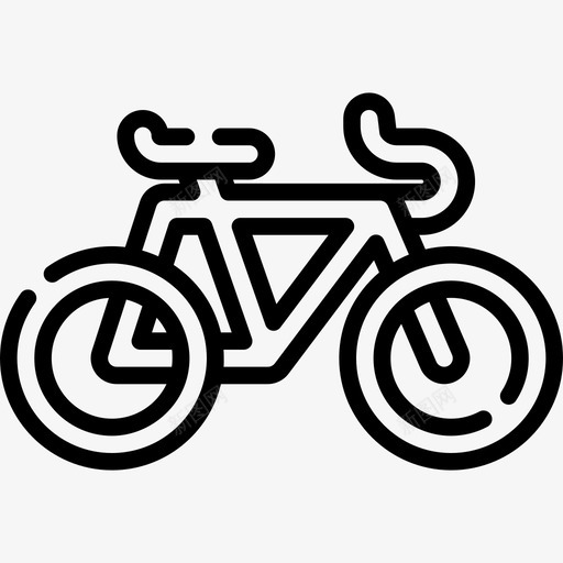 自行车野营19直线型图标svg_新图网 https://ixintu.com 直线型 自行车 野营19
