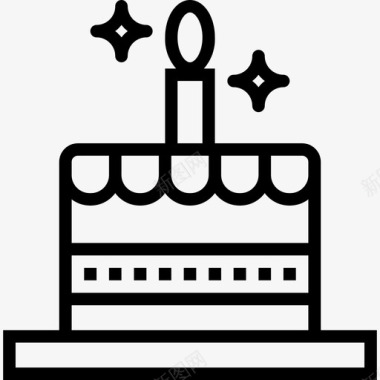生日蛋糕派对38直系图标图标
