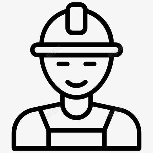 工人建筑师工程师图标svg_新图网 https://ixintu.com 劳工 工人 工头 工程师 建筑师 维修线图标 门安装