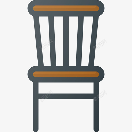 椅子复古5线性颜色图标svg_新图网 https://ixintu.com 复古5 椅子 线性颜色