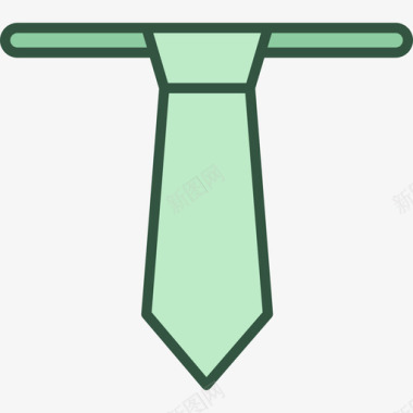 领带衣服49线颜色图标图标
