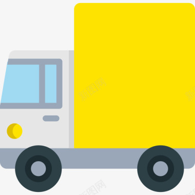 送货卡车旅行地点图释2扁平图标图标