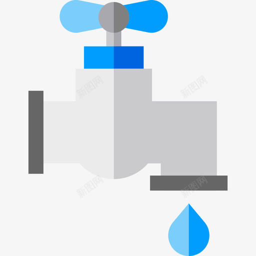 水龙头可再生能源12扁平图标svg_新图网 https://ixintu.com 可再生能源12 扁平 水龙头