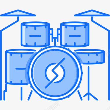 鼓音乐44蓝色图标图标
