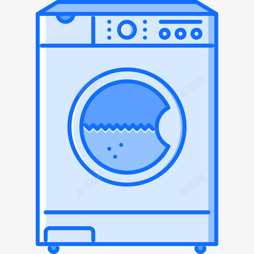 洗衣机电子26蓝色图标svg_新图网 https://ixintu.com 洗衣机 电子26 蓝色