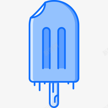 冰淇淋4号咖啡厅蓝色图标图标
