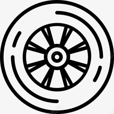 车轮电机橡胶图标图标