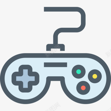 游戏控制器游戏38线性颜色图标图标