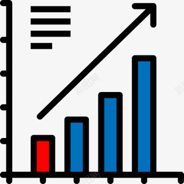 分析商业图表和图表2线性颜色图标图标