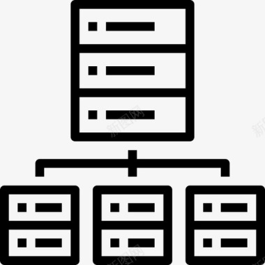 服务器业务管理11线性图标图标