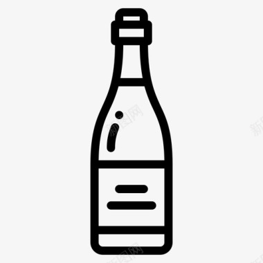 香槟瓶庆祝喝酒图标图标