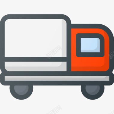卡车玩具21线性颜色图标图标