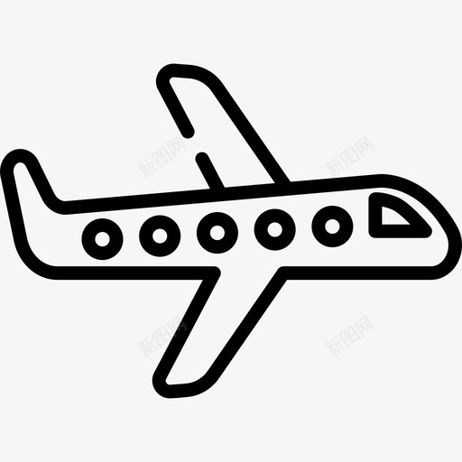 飞机电子商务27线性图标svg_新图网 https://ixintu.com 电子商务27 线性 飞机